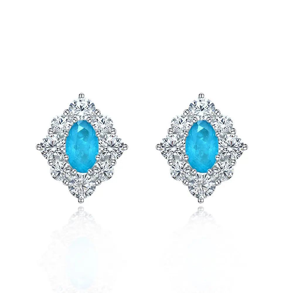MUSHAN Jewelry Factory 2026 New Model 925 Silver 1.5ct Synthetic 6*9 Stud Earrings European and American Luxury