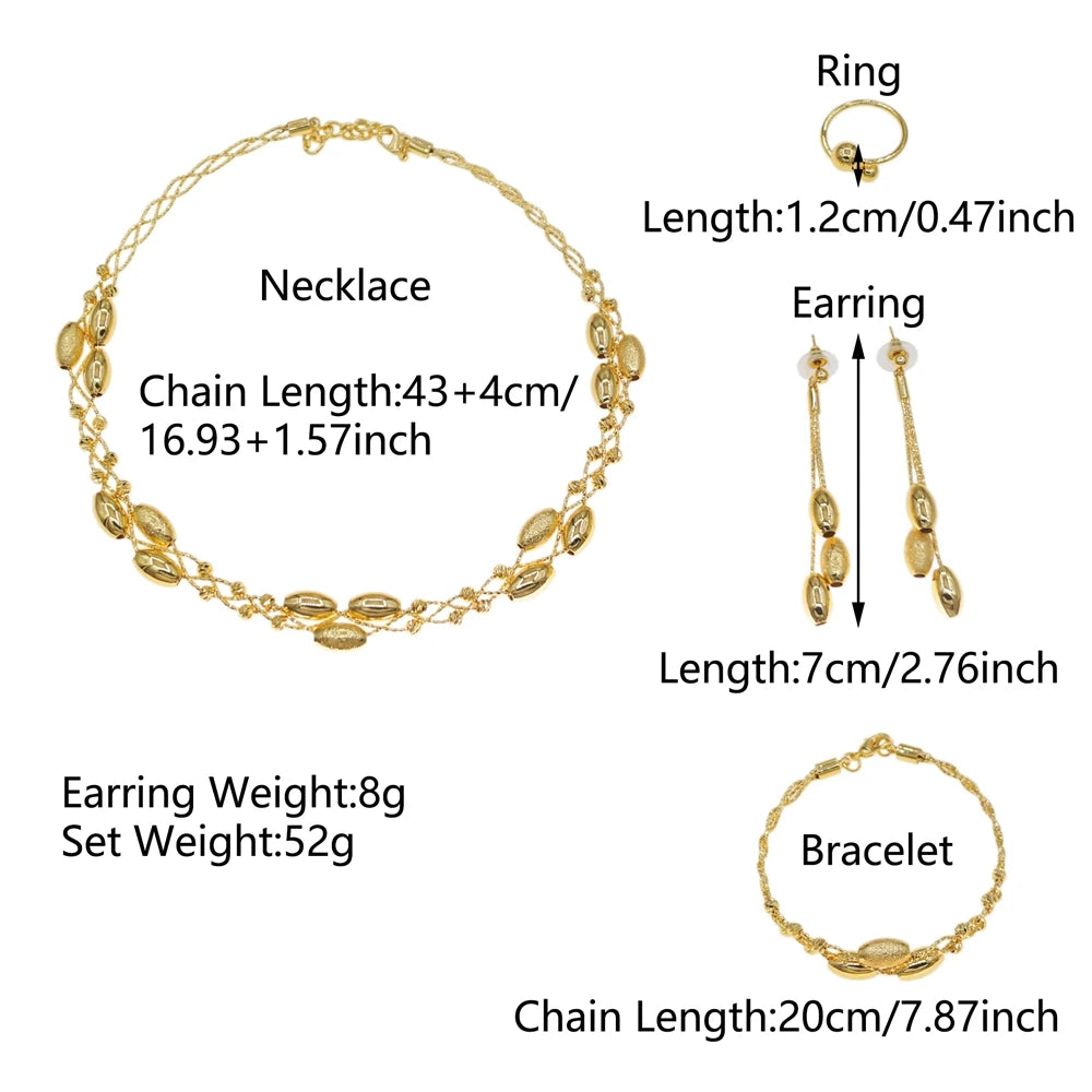 Italian Jewelry Set Alloy Brazilian Jewelry Sets Wedding Party Pendant Necklace Bracelet Ring Earrings Jewelry Set  HK051222