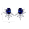 Gemfiori Anster High Quality S925 Lab Grown Sapphire Earring Stud Dainty Gemstone Stud Earrings for Women Daily Wear Gift