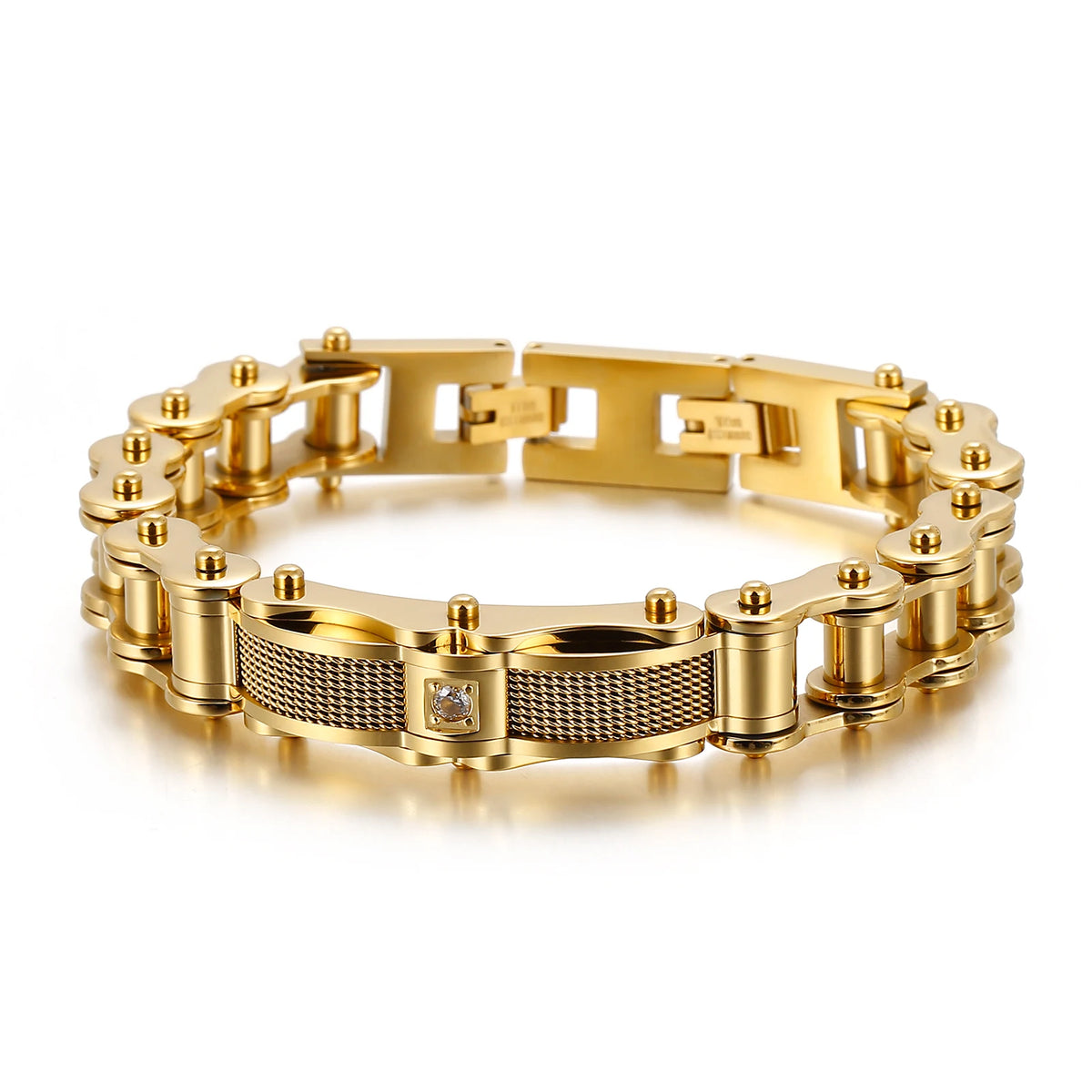 KALEN Stainless Steel Bike Bracelets Bangles for Men