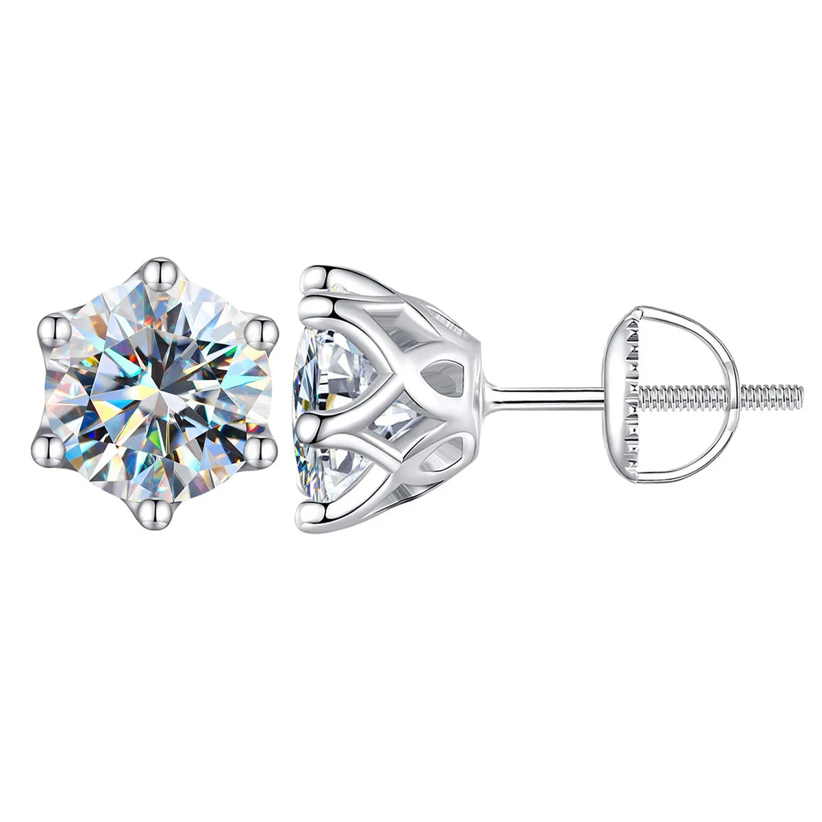 ArtistA Moissanite Jewelry Stud Earrings Classic Heart Vvs2 Moissanite GRA Certificate 925 Earrings Silver Jewelry for Women