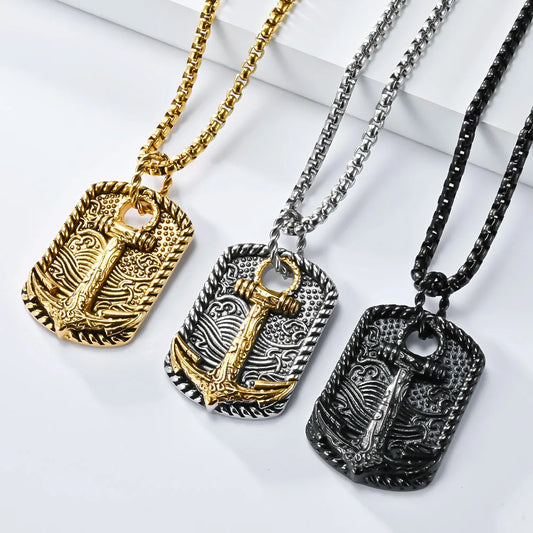 NEWLiFE VIKING Pearl Necklace in Gold Plated for Men | Designer Jewellery for women & MEN