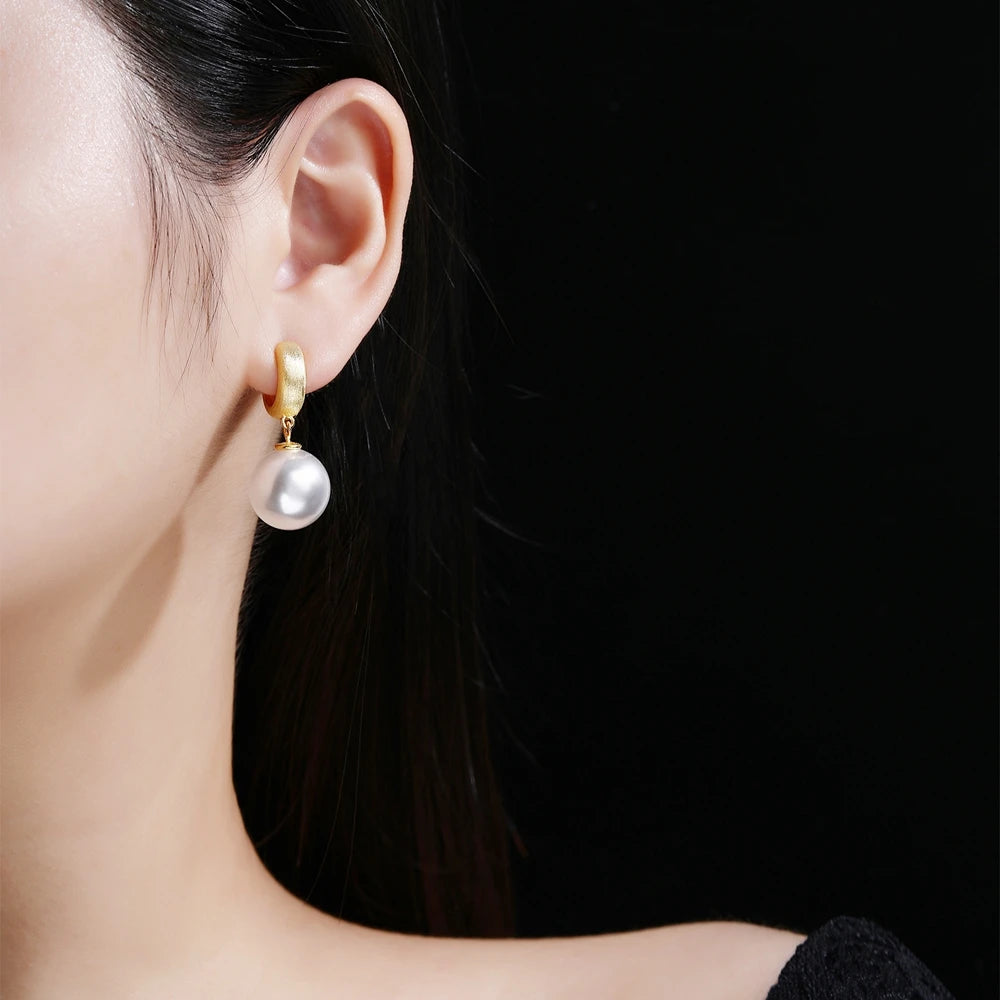 MUSHAN Jewelry Factory 925 Sterling Silver Earrings for Women Earrings Exude Sense of Light Luxury Sophistication and Simplicity