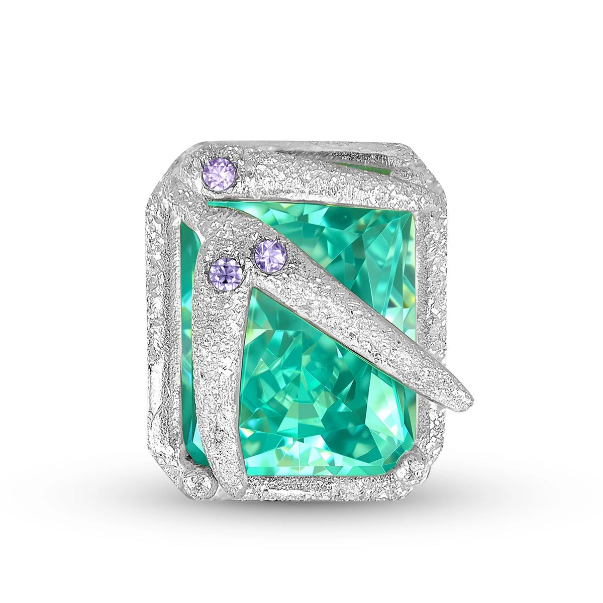 S&S 925 Silver Geometric Pendant Necklace | Diamond & Crystal Collection