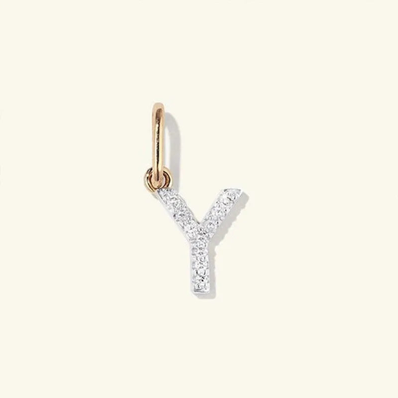 REDheart Fashion Jewelry 925 Sterling Silver Full Zircon Sparkling 26 Letters Pendant Necklaces Women Luxury Silver Necklace