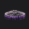 Gemfiori Abiding OEM ODM Colored Gemstone 5MM 7IN 11g 925 Silver Garnet Citrine Peridot Topaz Natural Gemstone Tennis Bracelet