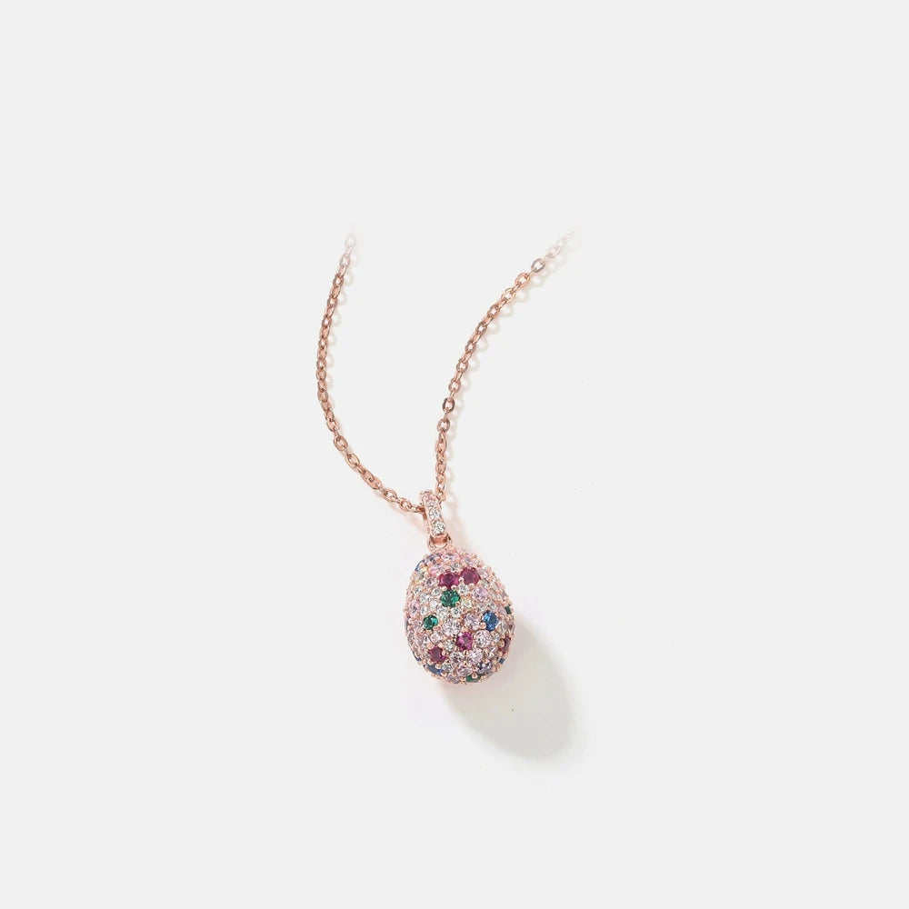 MUSHAN Jewelry Factory S925 Silver Rose Gold Pure Silver Jewelry High-End Necklace Exuding Sense of Sophistication