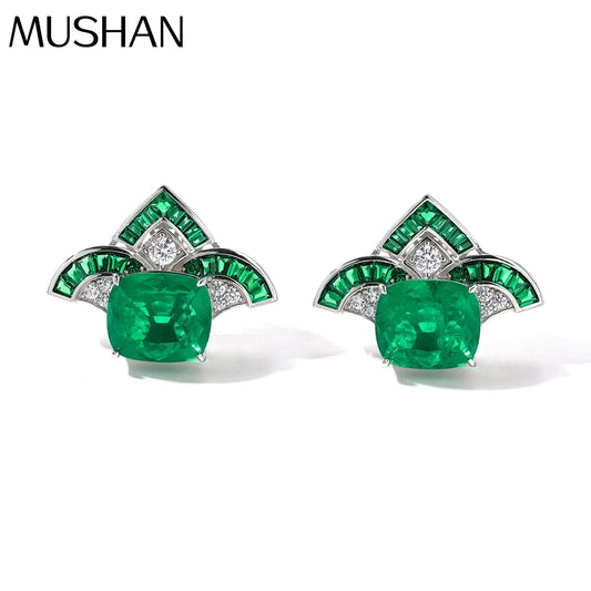 MUSHAN Jewelry Factory S925 Sterling Silver Stud Earrings Are Light Luxury and High End Elegant Accessory