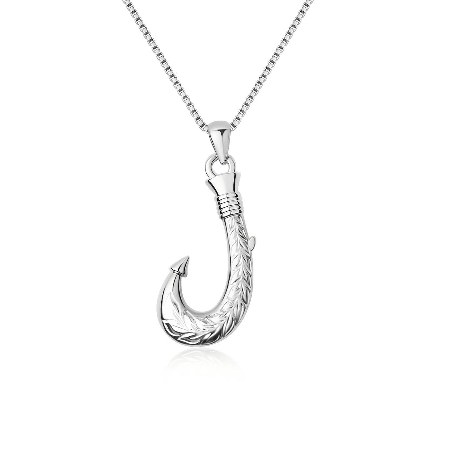 Hawaiian Ocean Opal Copper Necklace for Women-Trendy Dainty Fishhook Pendant Sweater Chain