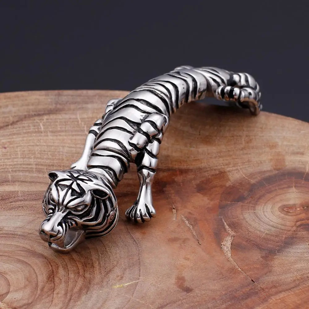 KALEN Hip Hop Crocodile Tiger Leopard High Quality Stainless Steel Bracelet for Men KB104111-BD