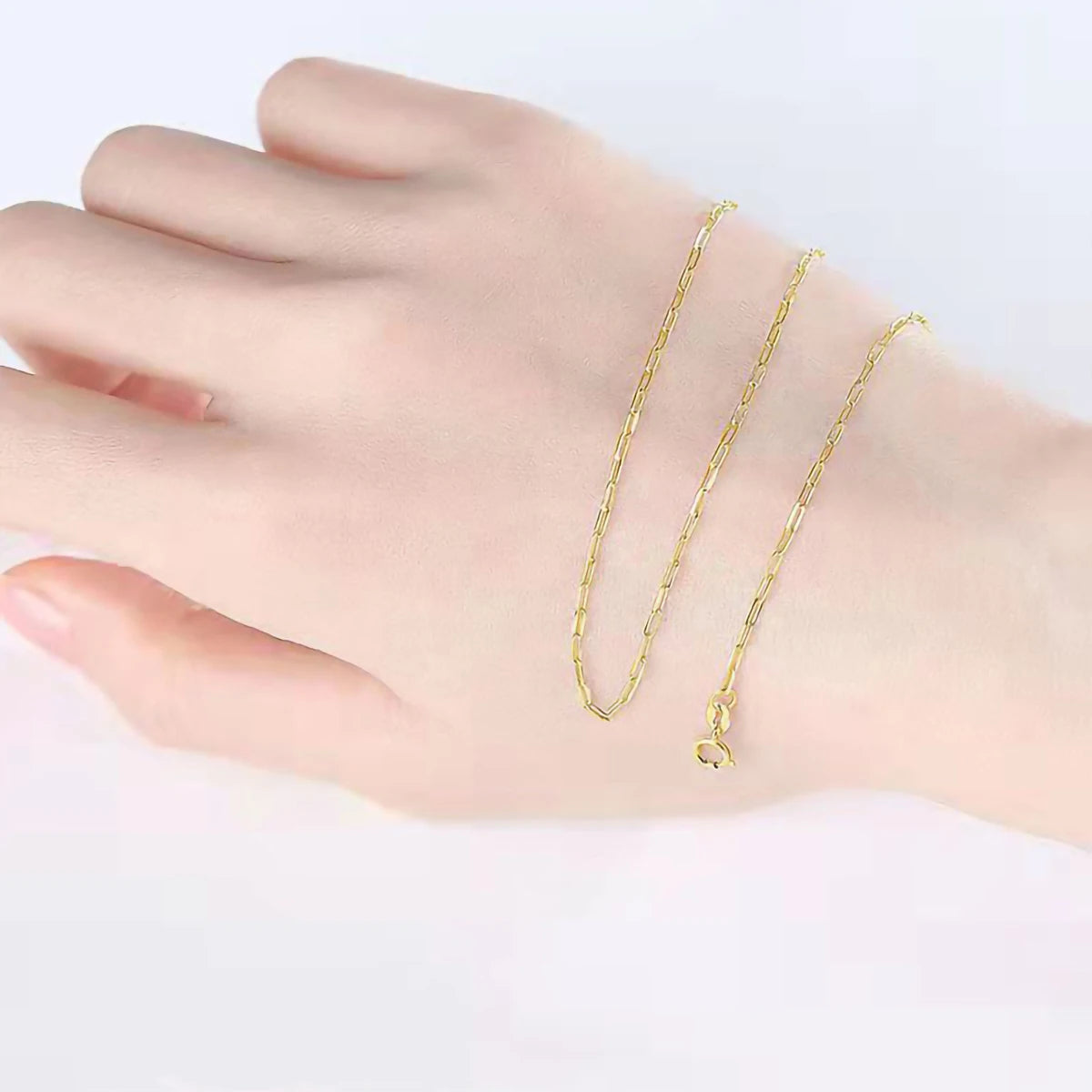 Gioiellieri Factory Price AU750 Men Women Girl Cross Necklace Chain 18K Real Gold Jewelry