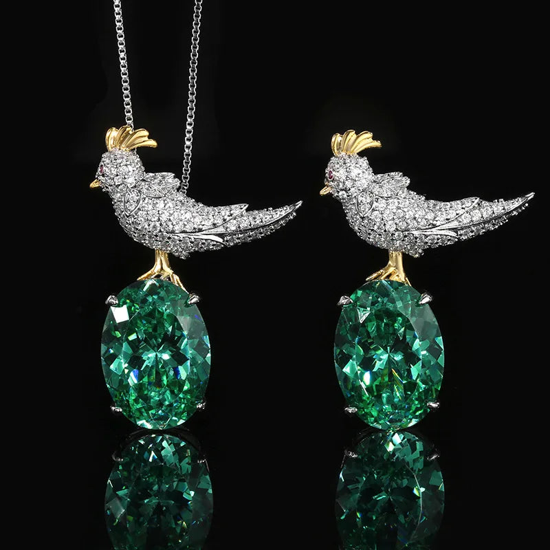 REDheart Women's High-quality Copper Brooch Fashionable square Zircon Magpie Necklace Brooch Party Engagement Cute Gift