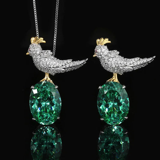 Women's High-quality Copper Brooch Fashionable square Zircon Magpie Necklace Brooch Party Engagement Cute Gift