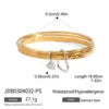 S&S 18K Gold Plated Stainless Steel Zircon Bangle Bracelet — S&S Collection