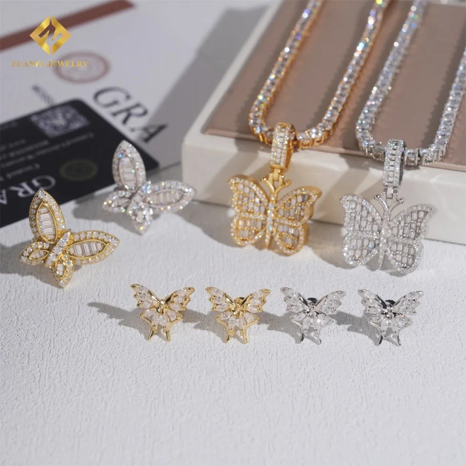 S&S D/VVS Moissanite 925 Silver Jewellery Set | Bracelet, Ring, Earrings & Pendant | Silver, Gold & Rose Gold | S&S Collection