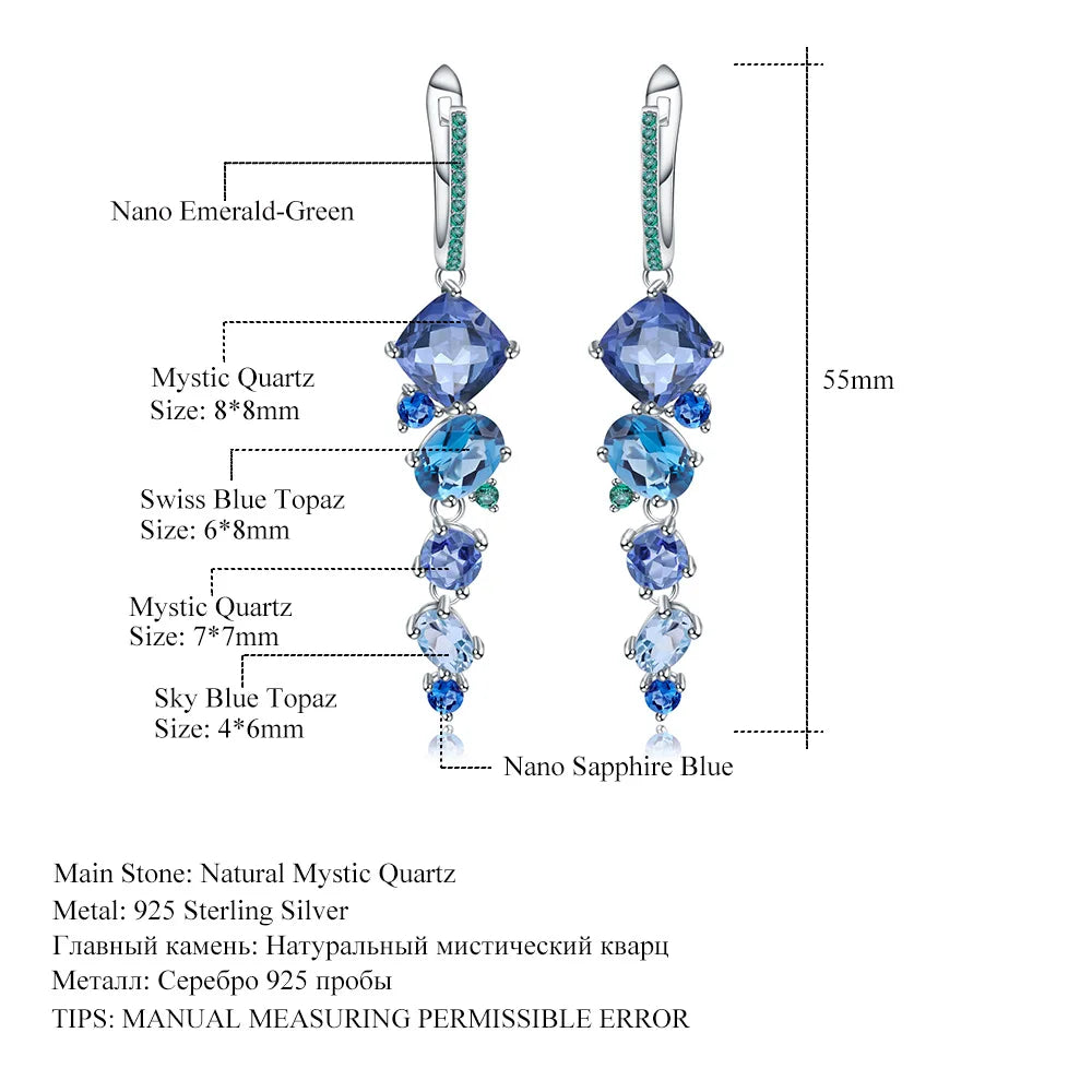 REDheart TIANSHE Designer Luxury Women's Jewelry Set S925 Pure Silver Natural Topaz Ring Earrings Brooch pendant