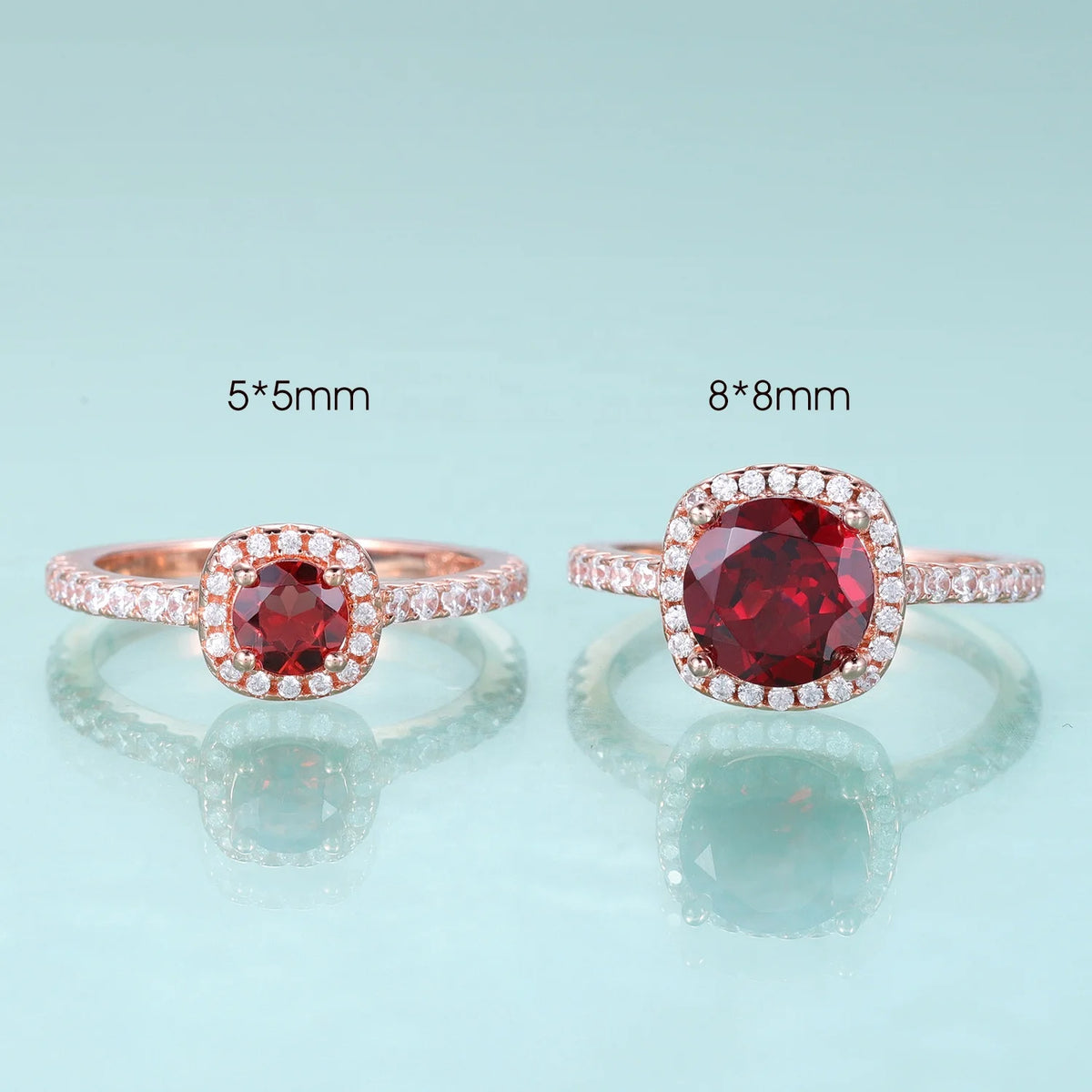 Gemfiori KH078 OEM ODM Factory Natural Gemstone Simulated Alexandrite Rose Gold Plated 925 Silver Halo Engagement Ring