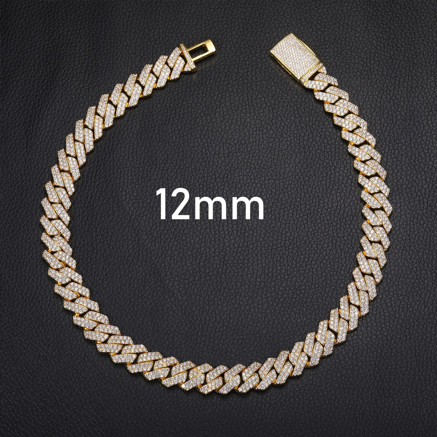 High Quality Cubana Hip Hop Jewelry 6-20mm 925 Sterling Silver VVS Moissanite Diamond Iced Out Cuban Link Chain Necklace for Men