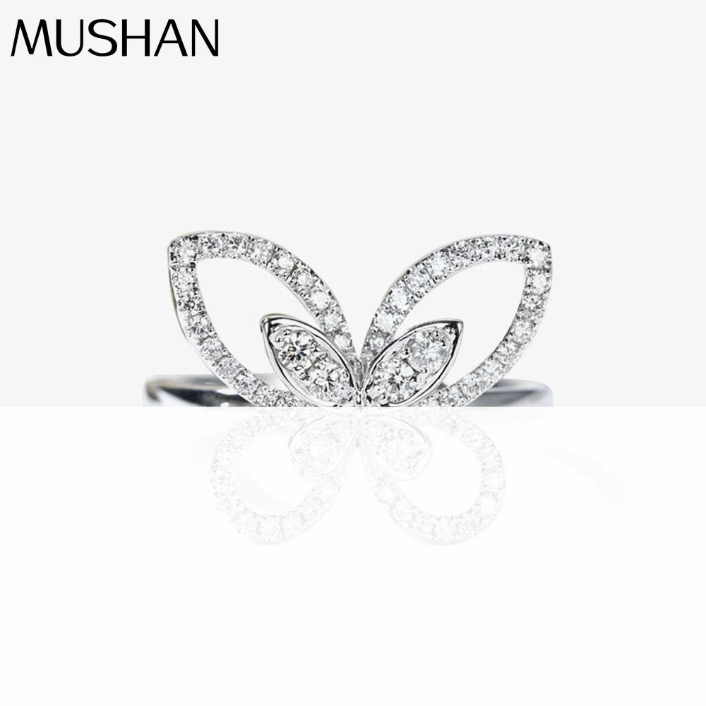 MuShan Jewelry Factory Cross Border Bestseller 925 Silver High Carbon Diamond Platinum Plated Luxury Pave Setting Anniversary