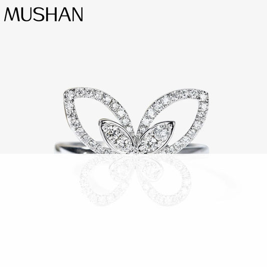 MuShan Jewelry Factory Cross Border Bestseller 925 Silver High Carbon Diamond Platinum Plated Luxury Pave Setting Anniversary