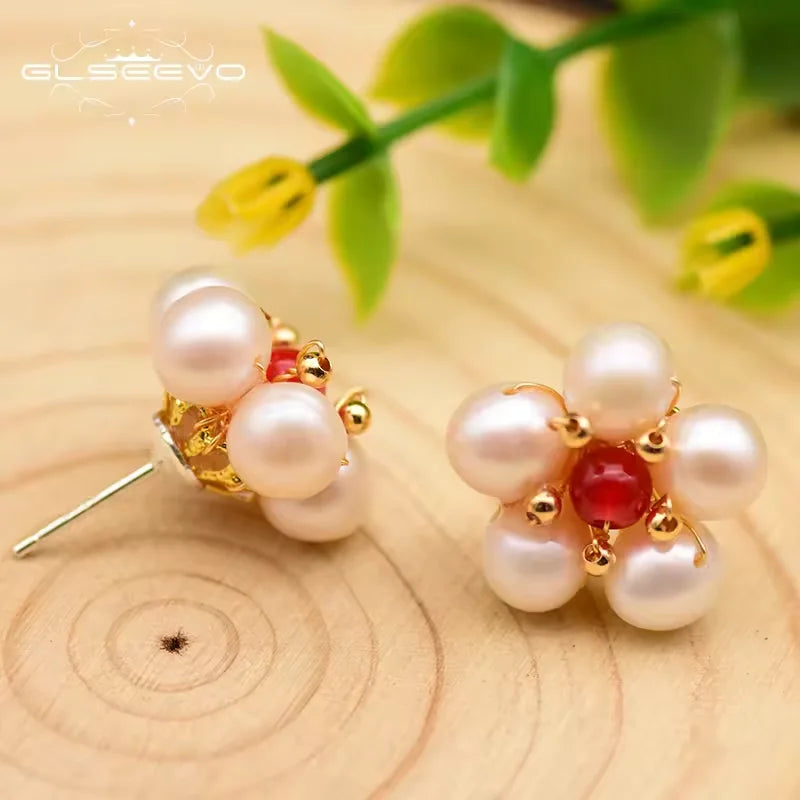 New Jewelry Yiwu Wholesale Gold Plated Natural Pearl Earings Jewelry Women Korean Wholesale Bulk 18K Gold Plated Jewelry