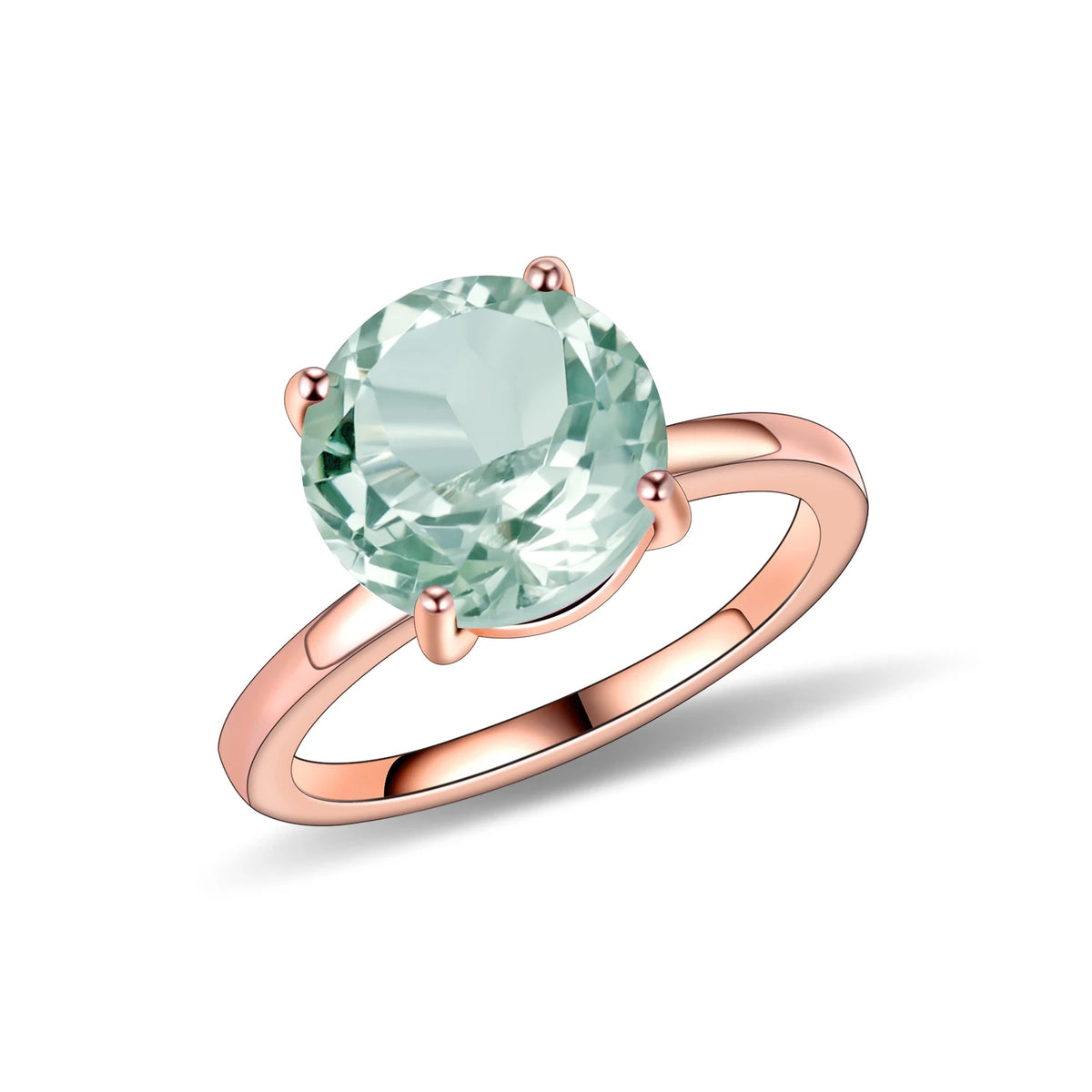 ArtistA Abiding Classic 4 Prong Round Brilliant Cut 9MM Big Gemstones 925 Silver Womans Solitaire Rings for Wedding Engagement