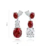 Gemfiori Anster High Quality S925 Lab Grown Ruby Earring Stud Dainty Gemstone Stud Earrings for Women Daily Wear Gift