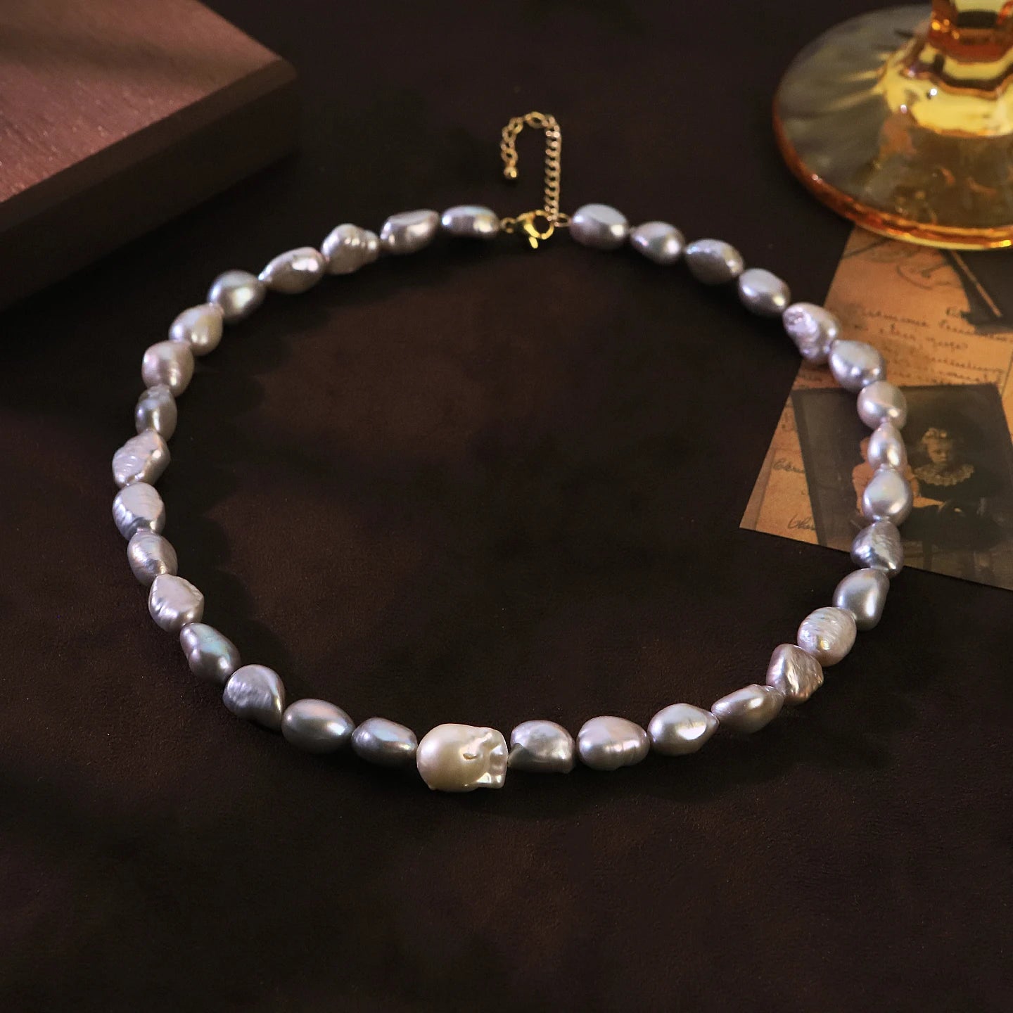 ELEGANZA Natural Baroque Freshwater Pearl Necklace for Women Daily Wear Office Banquet Elegant Pearl Necklace Fashion Jewelry