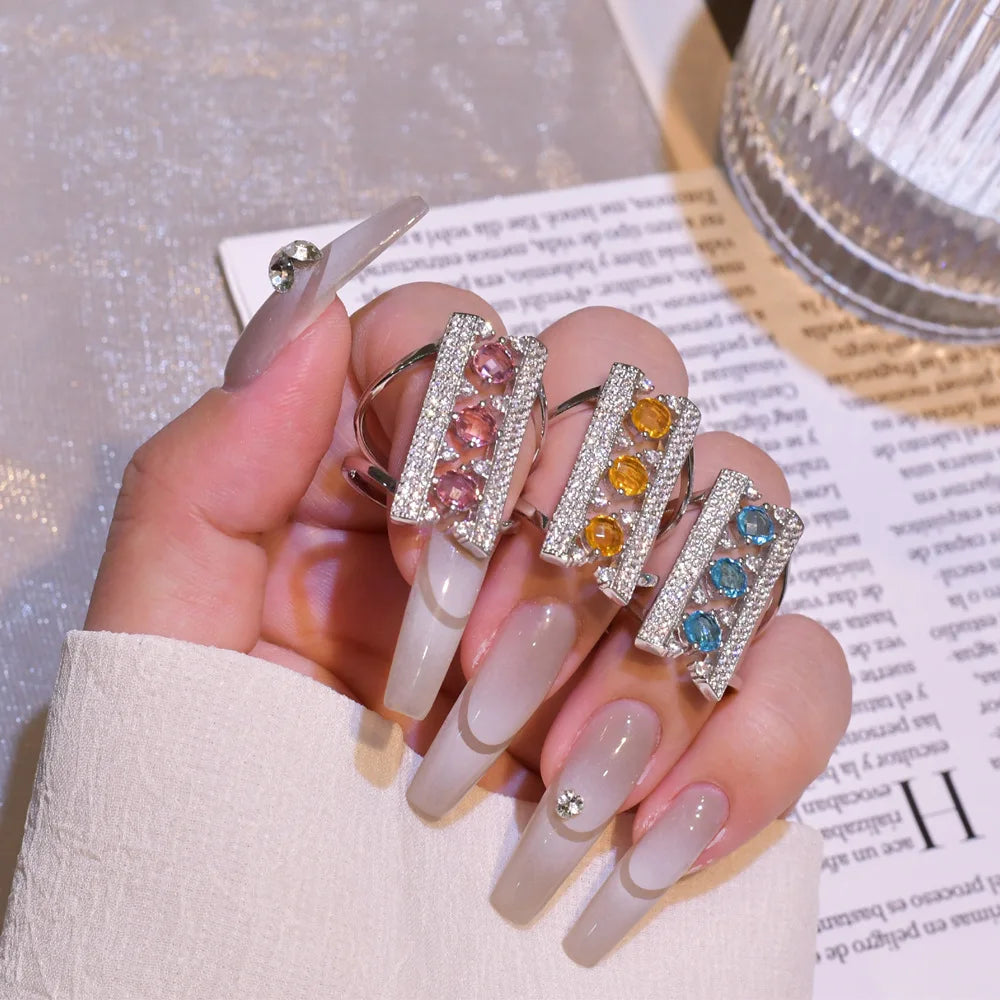 MuShan Jewelry Factory Original New Product Arch Bridge Ring with Female Personality Design 925 Silver Inlaid Zircon Ring