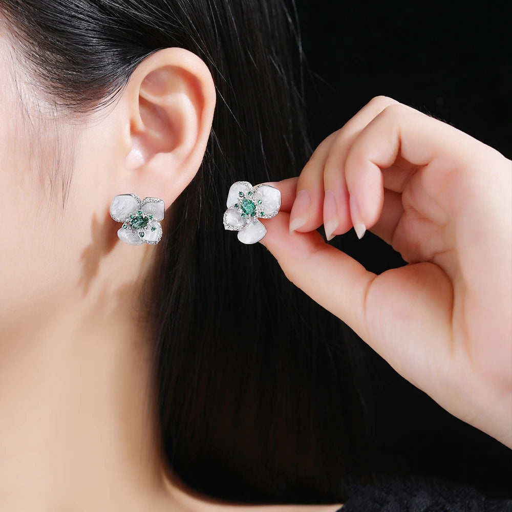 MUSHAN Jewelry Factory 925 Sterling Silver Stud Earrings Electroplated Real Gold Stud Earrings Earrings and Earrings CrossBorder
