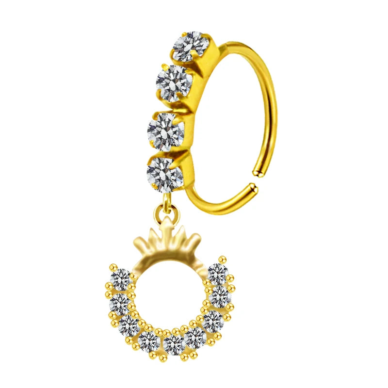 S&S Stainless Steel Dangle Hoop Nose Ring Collection | 66 Designs