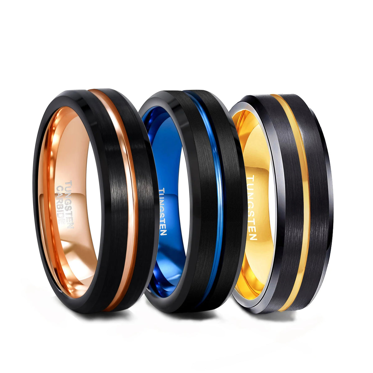 NEWLiFE REBEL District Wave 6mm Tungsten Ring