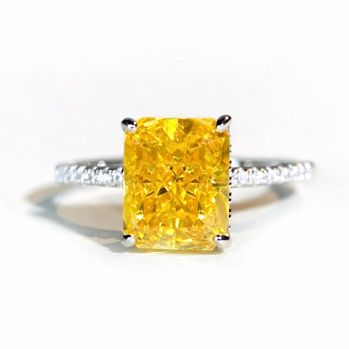 Waterproof Women 925 Sterling Silver Iced Out 5A Zirconia Ring Engagement Anniversary Candy Colors Rings Jewelry Supplies