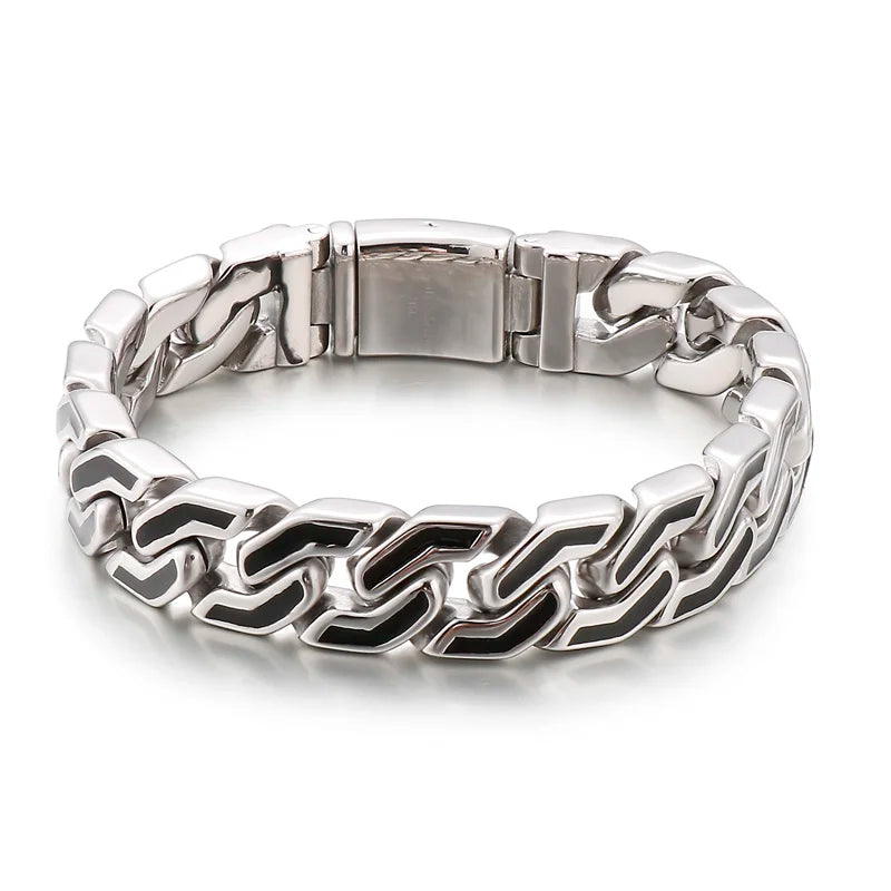 KALEN Classic Stainless Steel Hand Chain Bracelet Links Bracelets Bangle