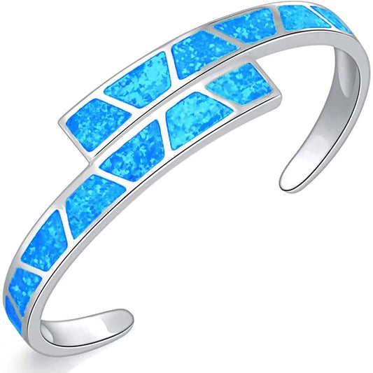 Hawaii Style Multi Layer Wave Opal Bracelet Boho Chic Gemstone Bangle for Women Wholesale Fashion Jewelry