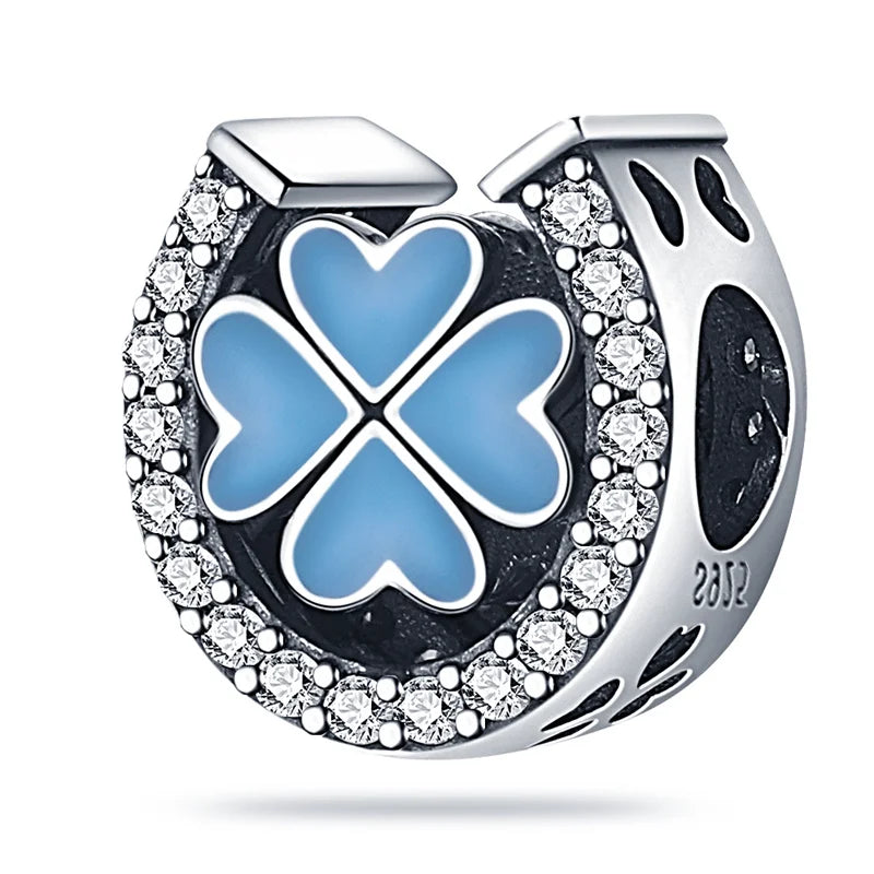 S&S Four Leaf Clover Zircon & Enamel 925 Silver Jewellery | Rings, Earrings, Bracelet & Pendant | S&S Collection