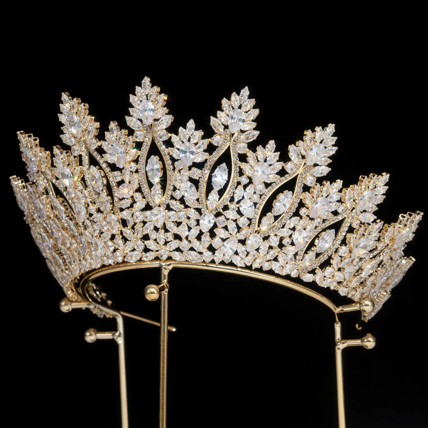 Handmade Luxury Wedding Crown for Bride Quality Bridal Hair Accessories Zircon Tiara Good Quality Hair Jewelry for Anniversary