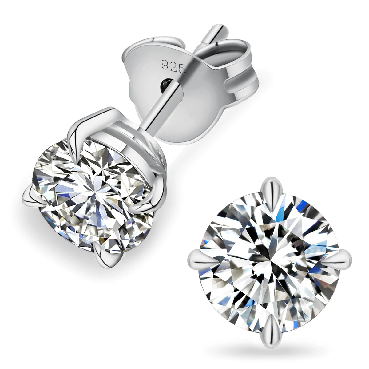 REDheart D Color Moissanite Jewelry Set Gold Plated Stud Earring 925 Sterling Silver Moissanite Pendant Necklace Jewelry Set for Woman