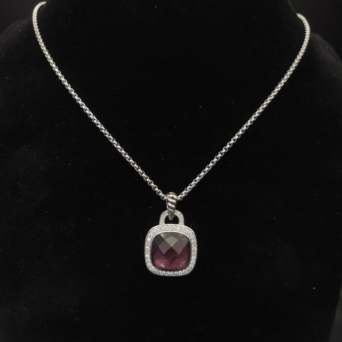 FASHIONISTA DY High-Quality Silver-Plated 14mm Square Diamond Necklace. Gold-Plated Colored Gemstone Necklace. Jewelry .