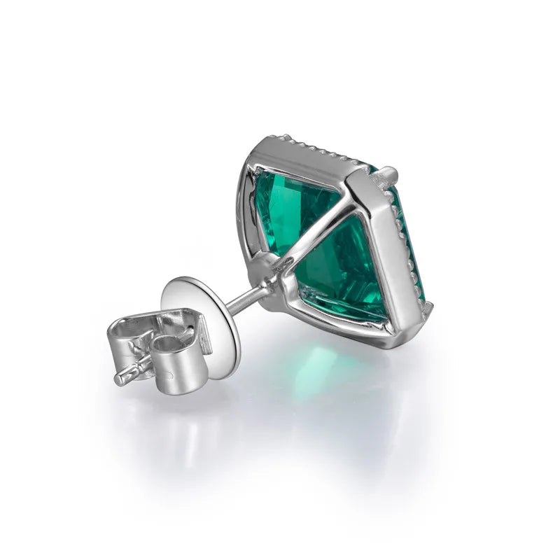 Gemfiori MSE- 515 Create Emerald Jewelry Women Custom Fashion 18K Gold Earring
