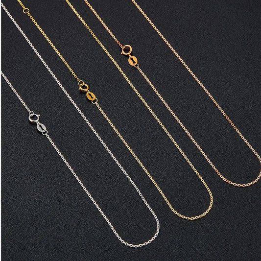 Gioiellieri Factory Price AU750 Men Women Girl Cross Necklace Chain 18K Real Gold Jewelry