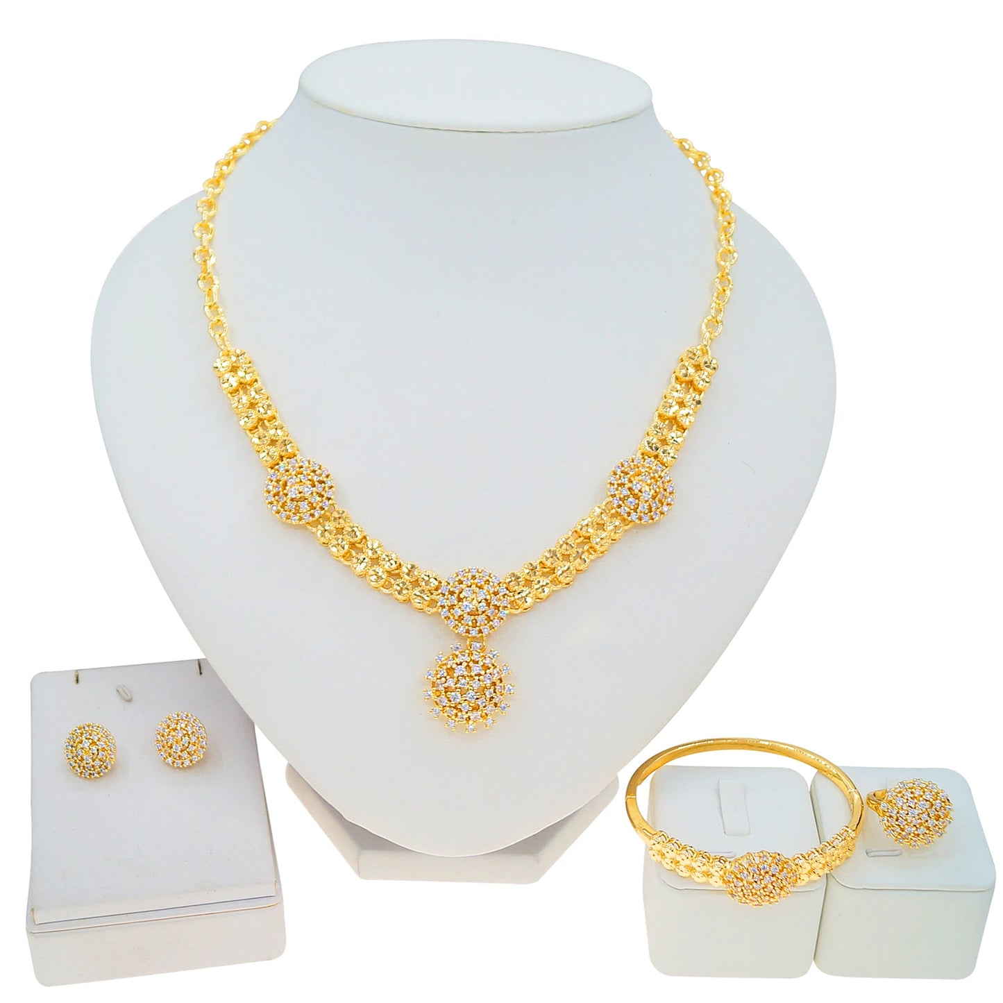 Zhuerrui Nigerian 18k Gold Plated Jewelry Set Brazil Gold Designer Wedding Jewellery Set  HM2502519
