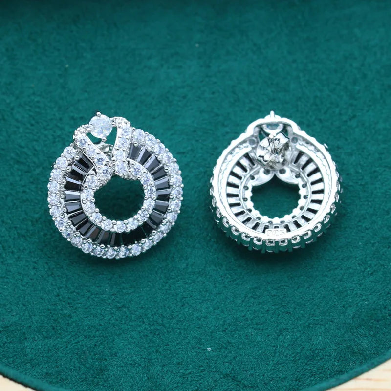 XOTICA Luxurious Silver CZ Drop Earrings for Women Fashion Zirconia Jewelry for Brides and Bridesmaids Wedding Jewelry