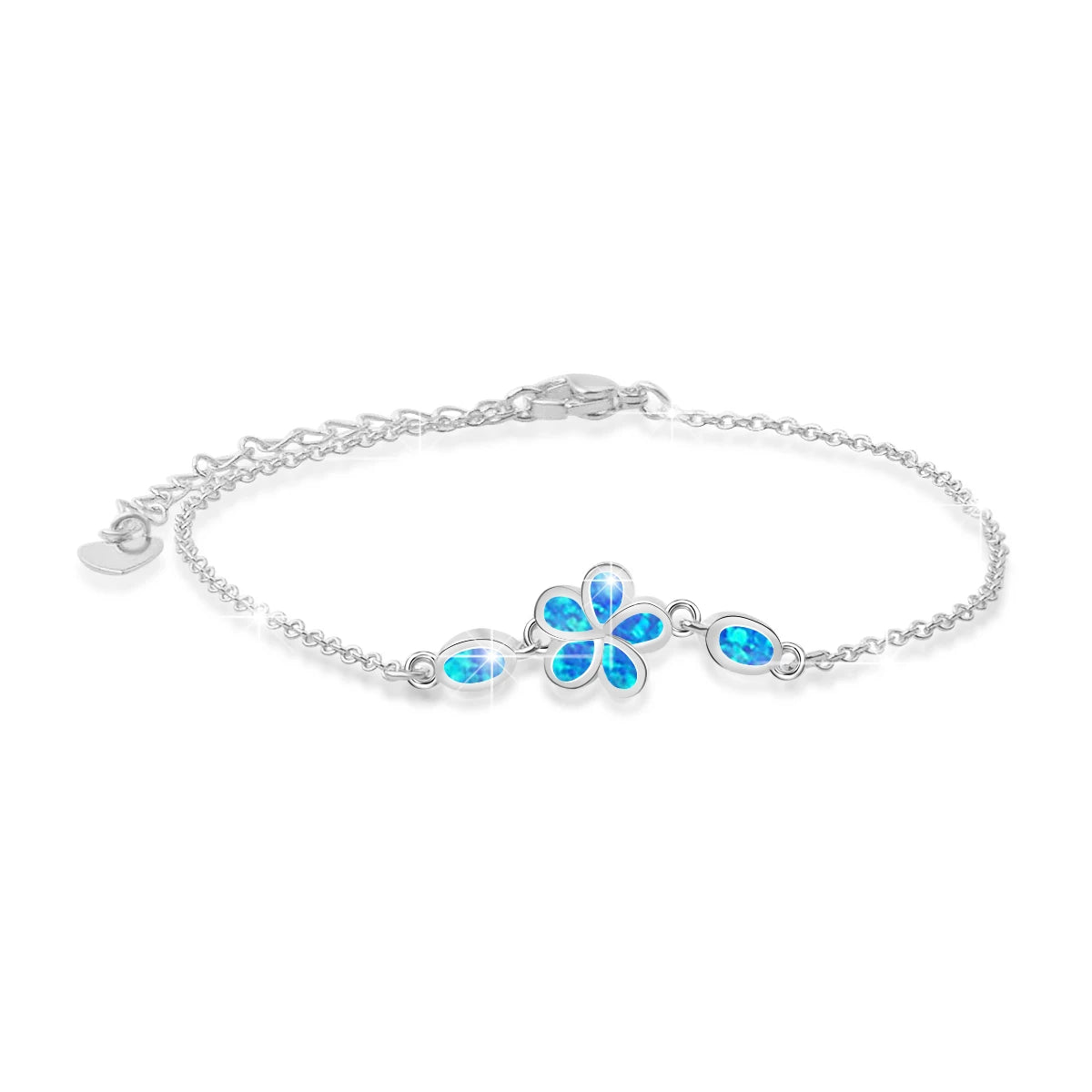 Handmade Platinum Flower Opal Anklet Gold Silver Plated Luxury Everyday Wear Jewelry for Women Wholesale