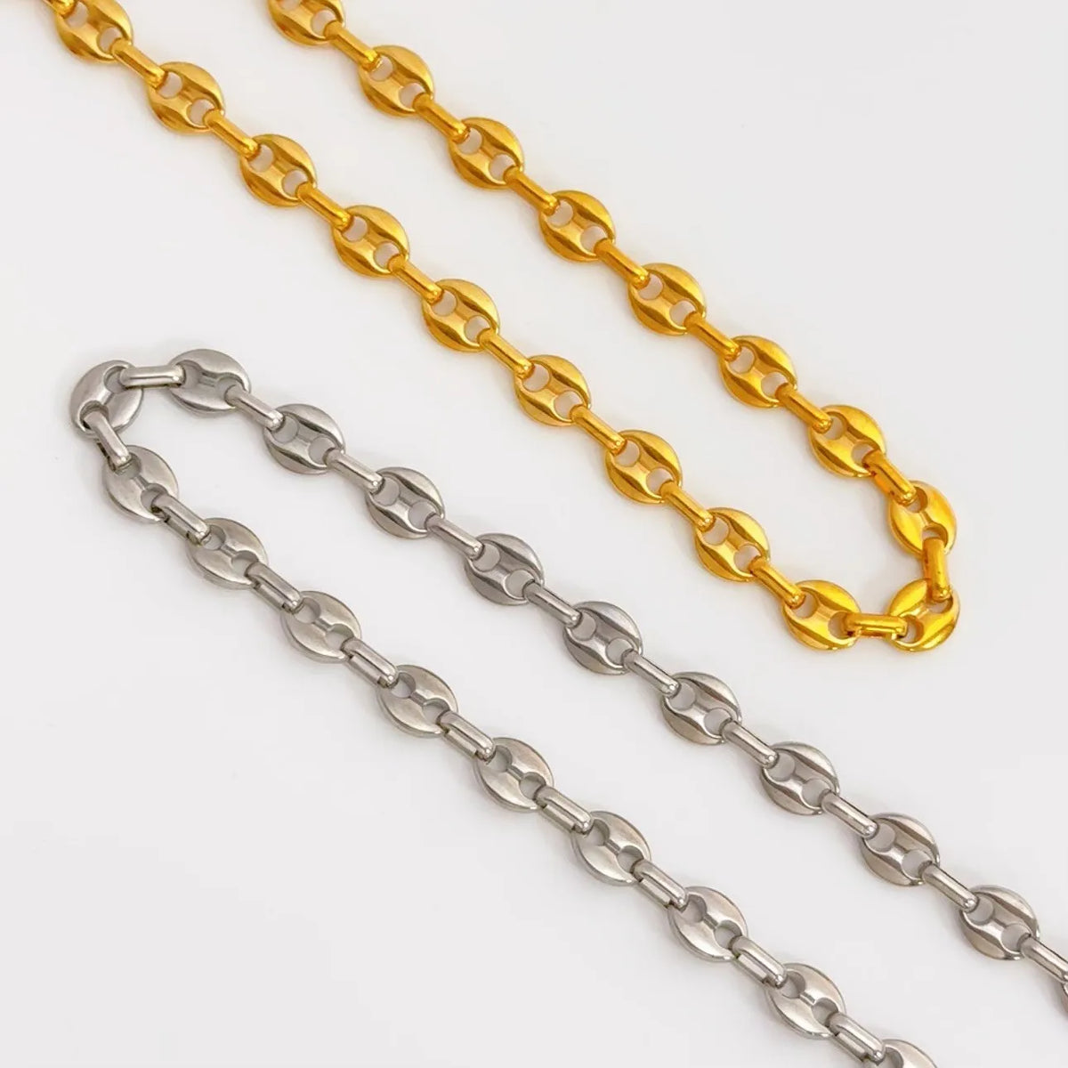 FASHIONISTA Non Tarnish Waterproof Choker Women Stainless Steel Chain Jewelry Making PVD Gold Plated Chunky Necklace DIY Handmade Link Chain