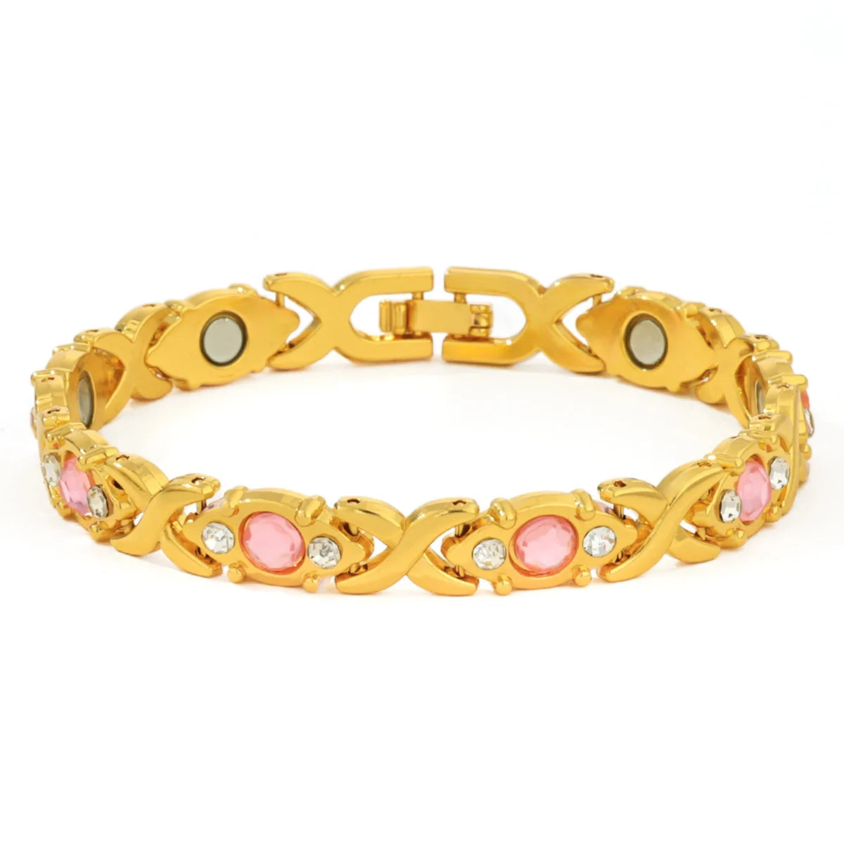European and American fashion detachable energy magnet bracelet with diamond-encrusted and adjustable ladies bracelet