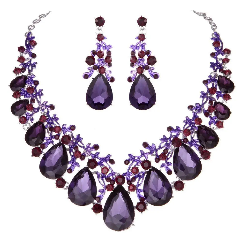 Teardrop Crystal Bridal Jewellery Set