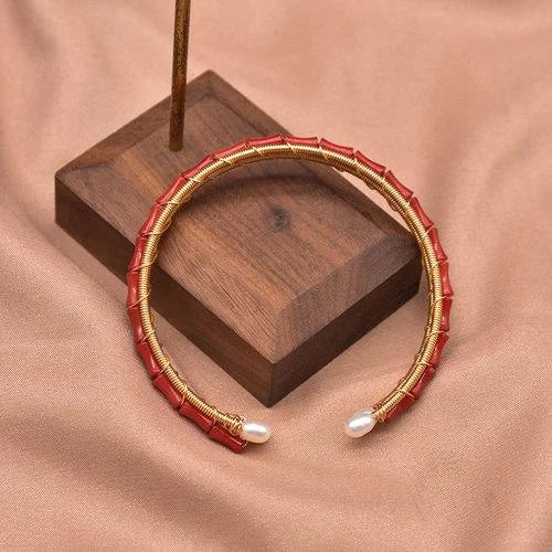 Red Coral Natural Pearls Fashion Accessories Set Fine Woman Ring Earrings Necklace Luxury Customized Jewelry Wedding
