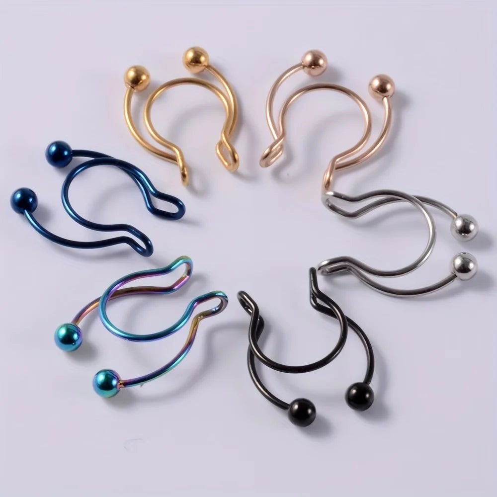 S&S 28-Piece Boho Nose Ring Set | Stainless Steel Mixed Colours