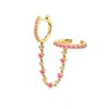 Wholesale Customized Dainty Earring Cz Diamond Jewelry Sterling Silver Earrings 925 Silver Jewelry 18k Gold Ear Loops